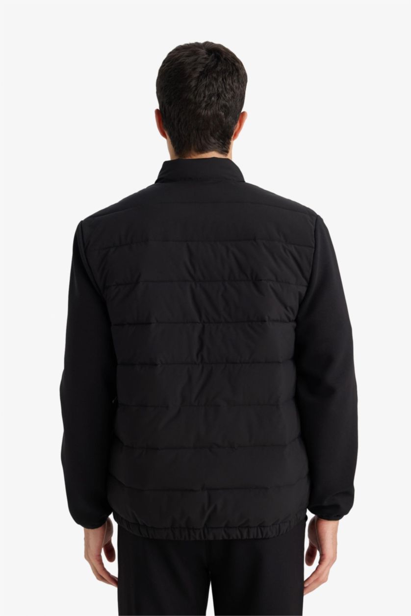 MAN Black Slim Fit Lined Puffer Jacket