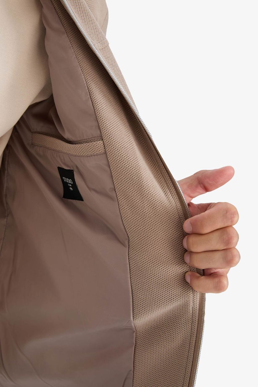 رجال بيج جاكيت سليم فيت بياخة بولو مبطن