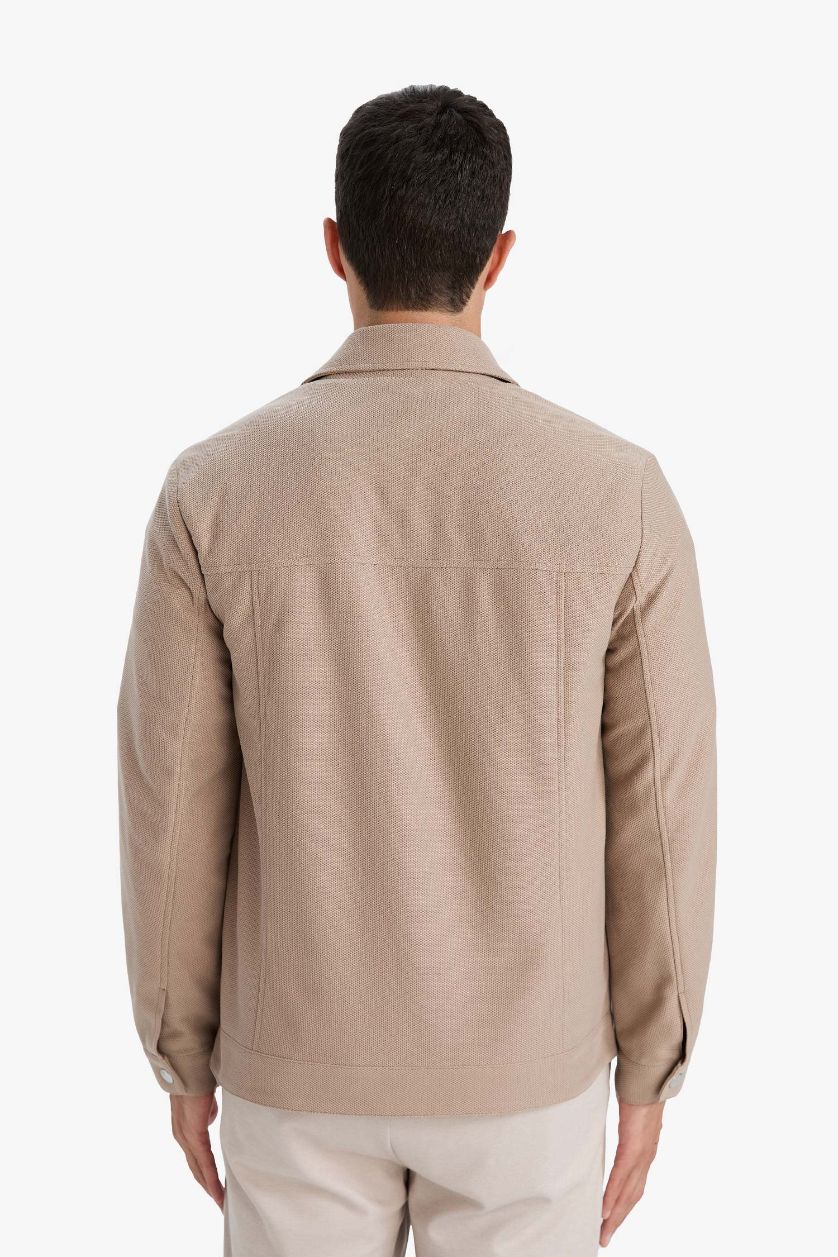 رجال بيج جاكيت سليم فيت بياخة بولو مبطن