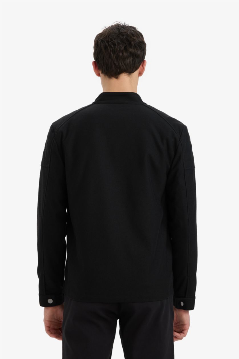 Erkek Siyah Slim Fit Ultra Hafif Baharlık Mont