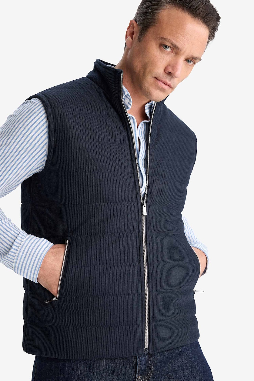 Navy MAN Zipper Vest 3320541 | DeFacto