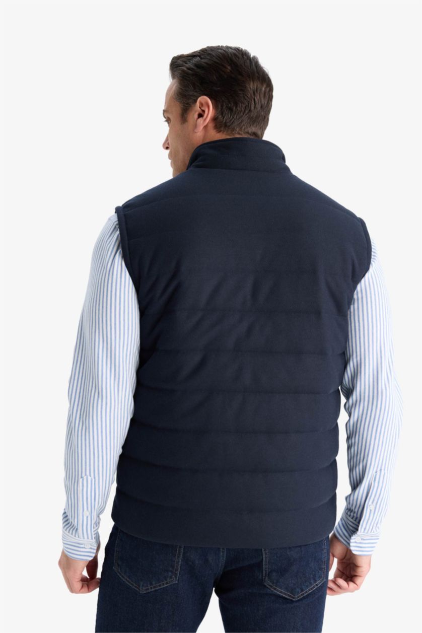 Navy MAN Zipper Vest 3320541 | DeFacto