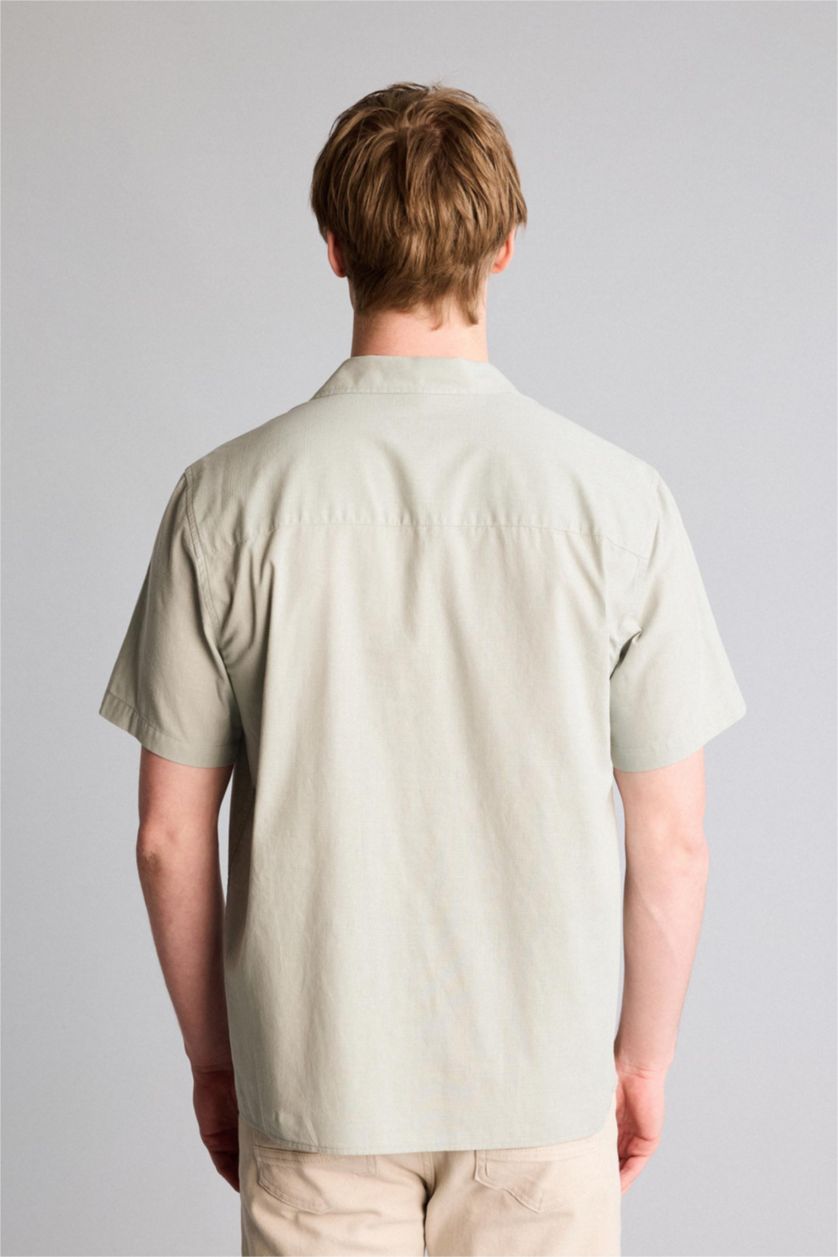 Erkek Mint %100 Pamuk Basic Gömlek