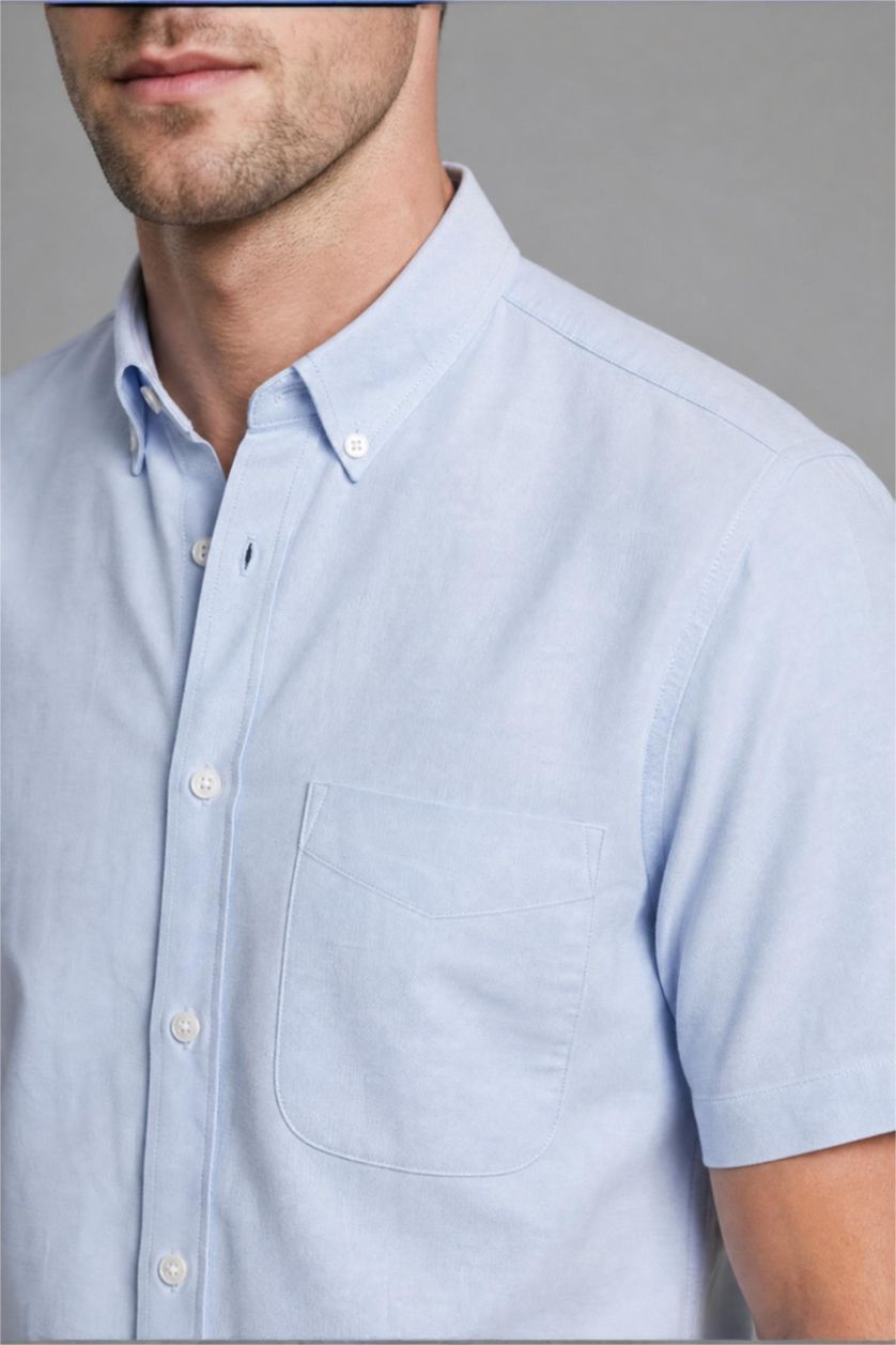 Men Aqua Regular Fit Short Sleeve Shirt