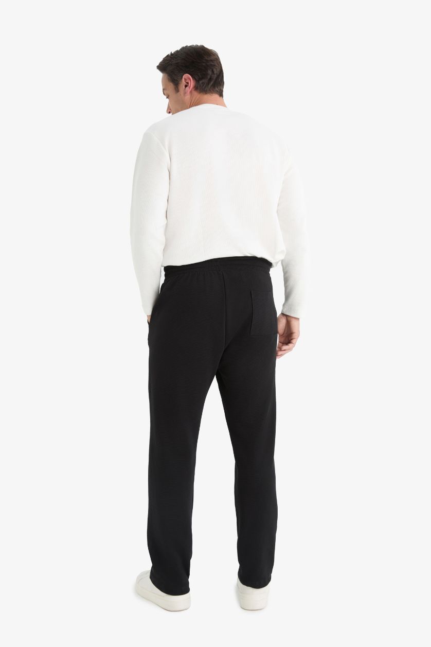 رجال أسود بنطلون بجامة رياضي قصة عادية  برجل عادي