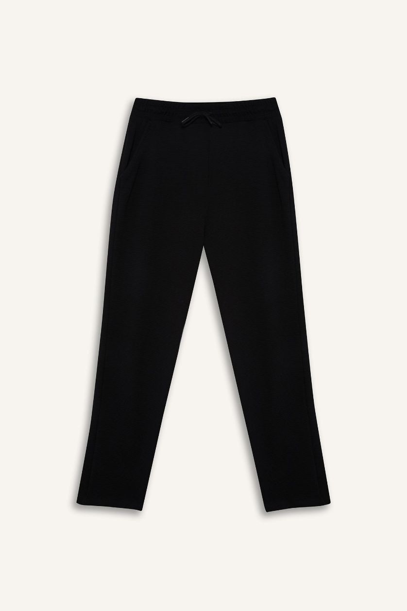 رجال أسود بنطلون بجامة رياضي قصة عادية  برجل عادي