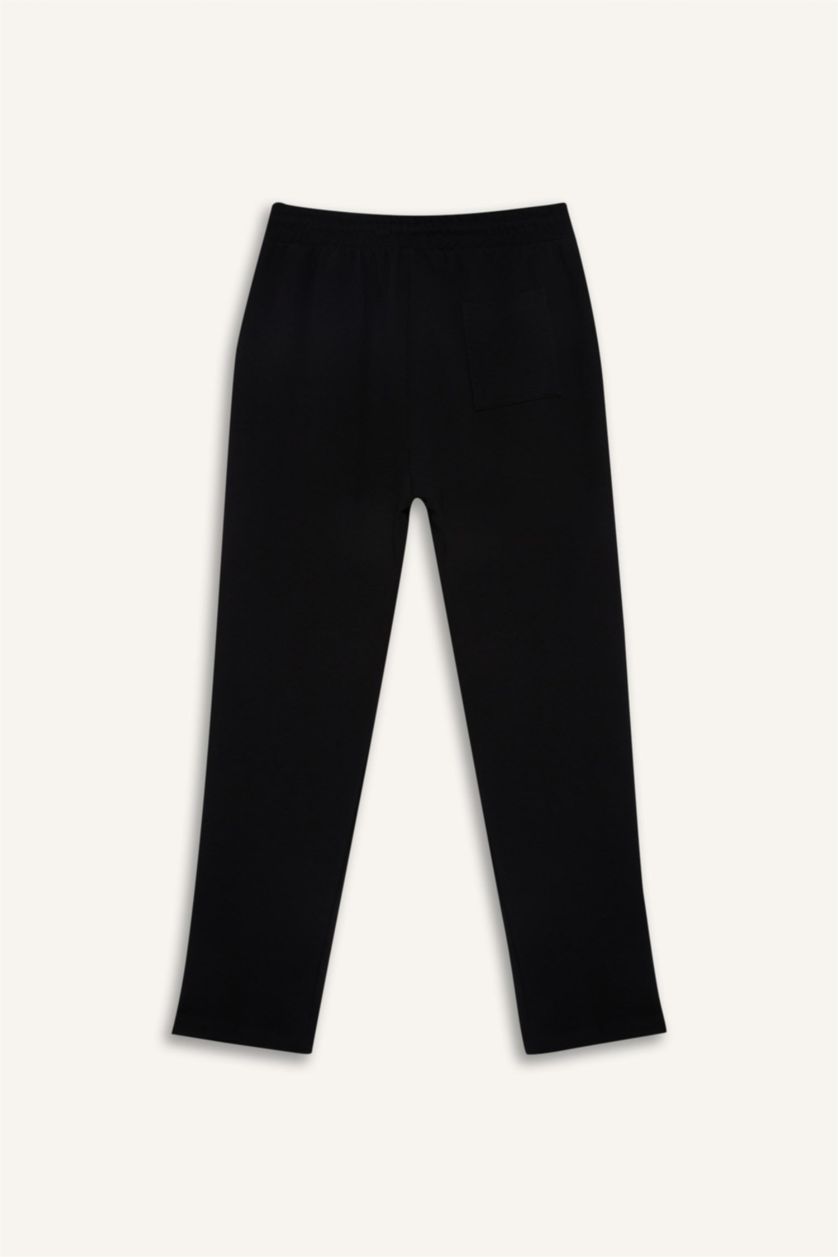 رجال أسود بنطلون بجامة رياضي قصة عادية  برجل عادي