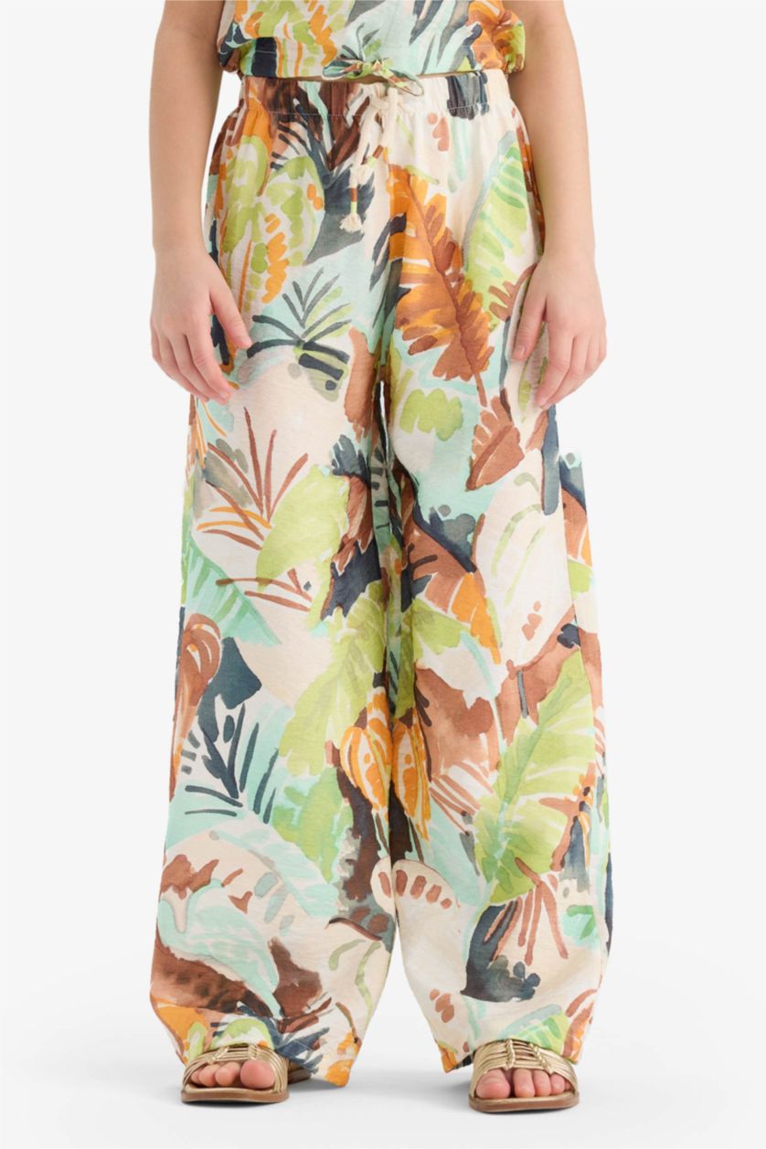 GIRLS & TEENS Green Girl Palazzo Wide Leg Trousers