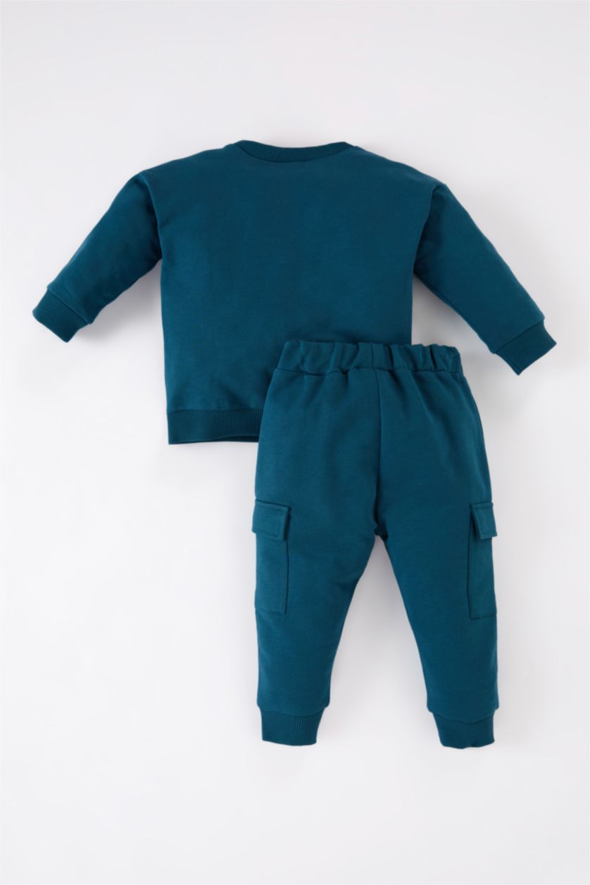 BÉBÉ GARÇON Vert Ensemble Sweatshirt imprimé et Jogging cargo pour BéBé Garçon