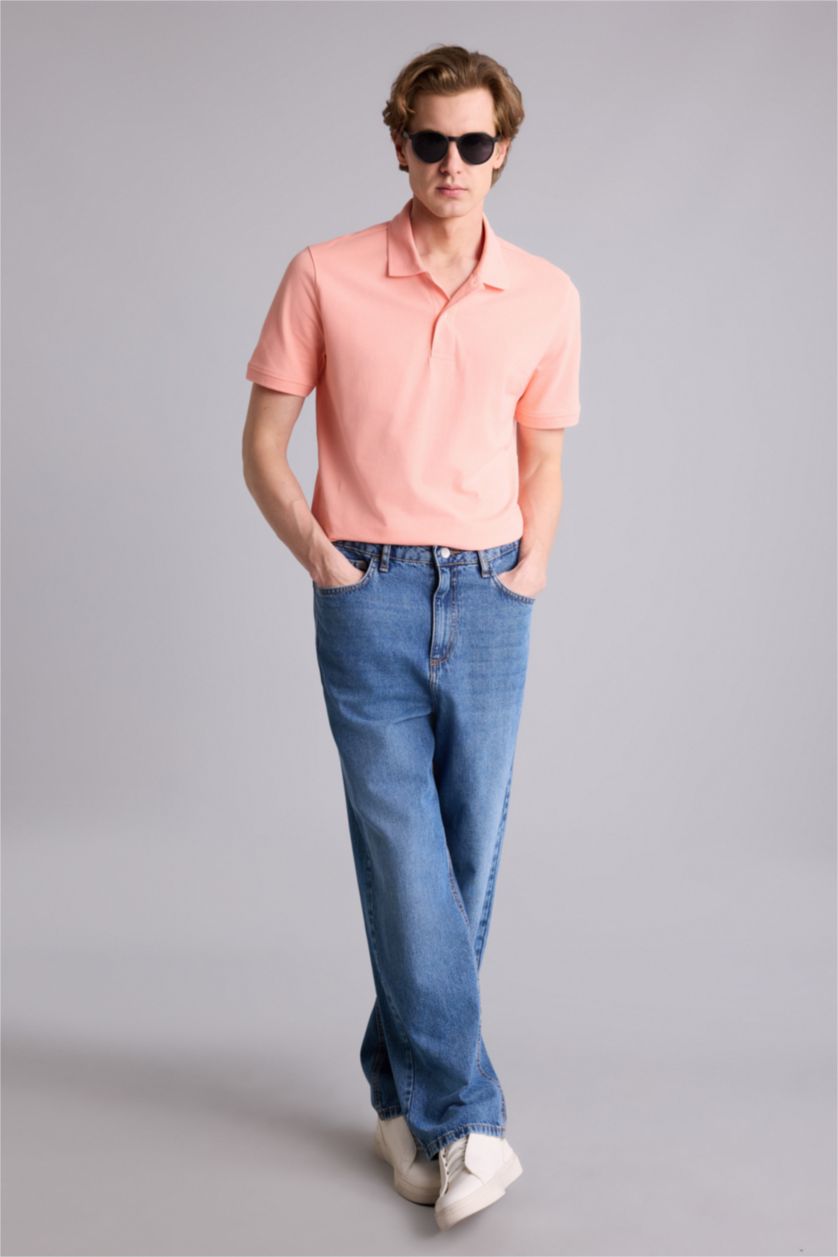 Erkek Somon Slim Fit Polo Tişört