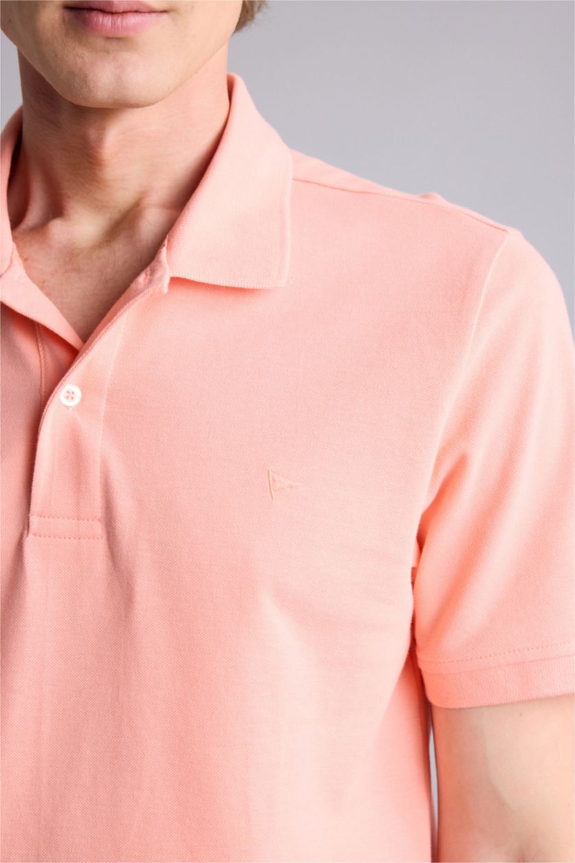 Erkek Somon Slim Fit Polo Tişört