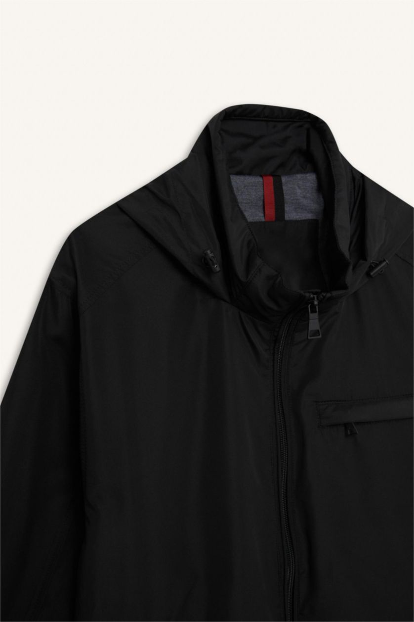 MAN Black Water Repellent Zipper Puffer Jacket