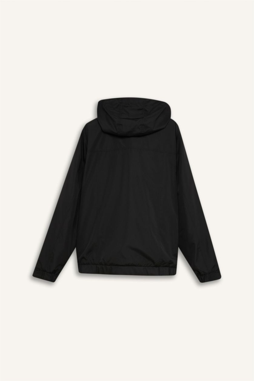 MAN Black Water Repellent Zipper Puffer Jacket