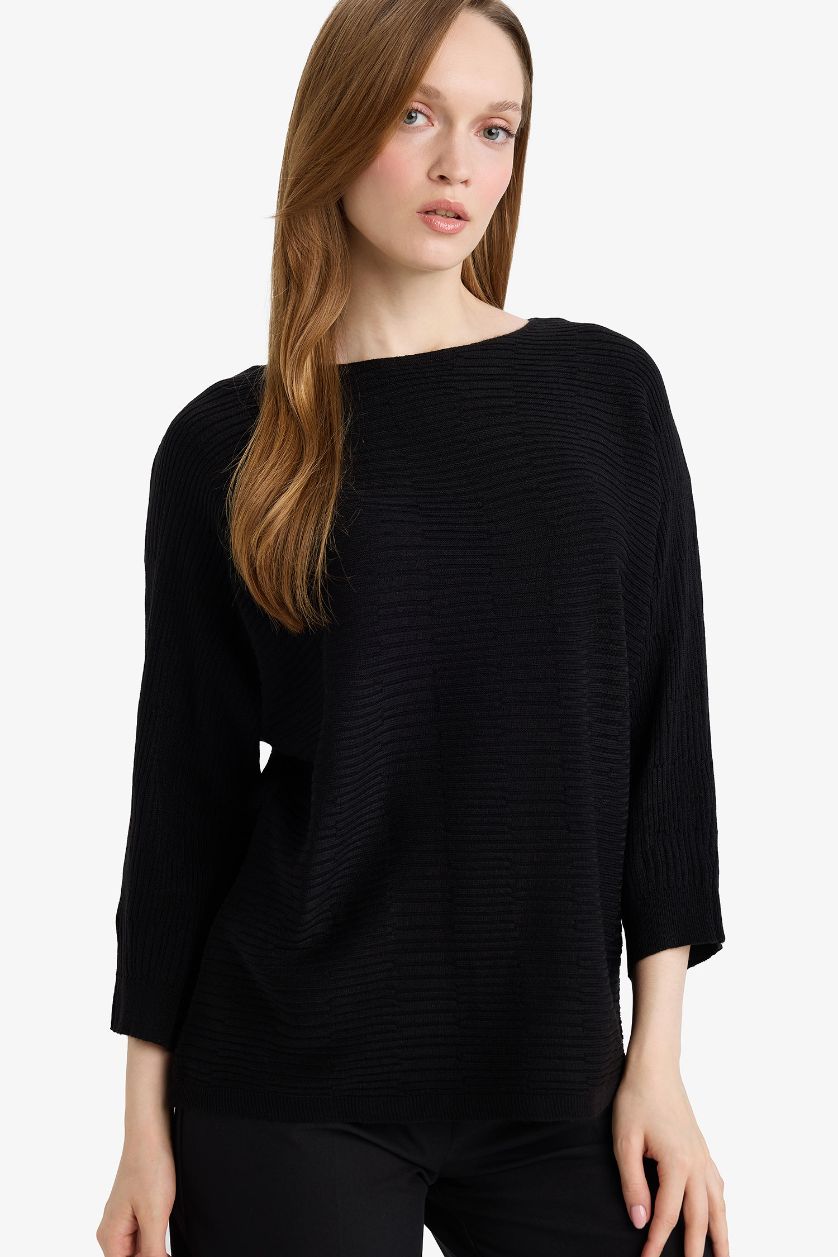 نساء أسود بلوز صوف بياخة عريضة