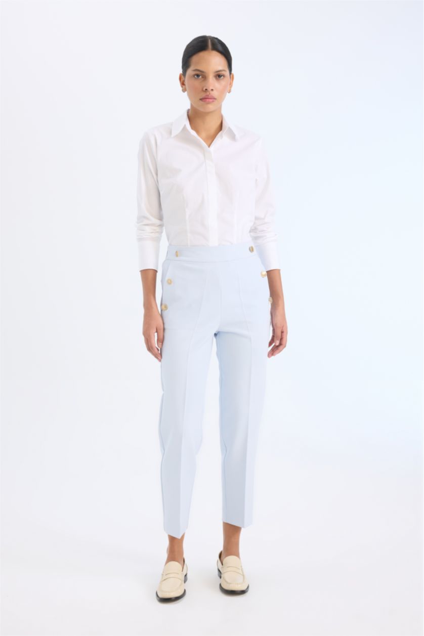 Әйелдерге Көк каррот пішімді тұрақты етек Шалбар