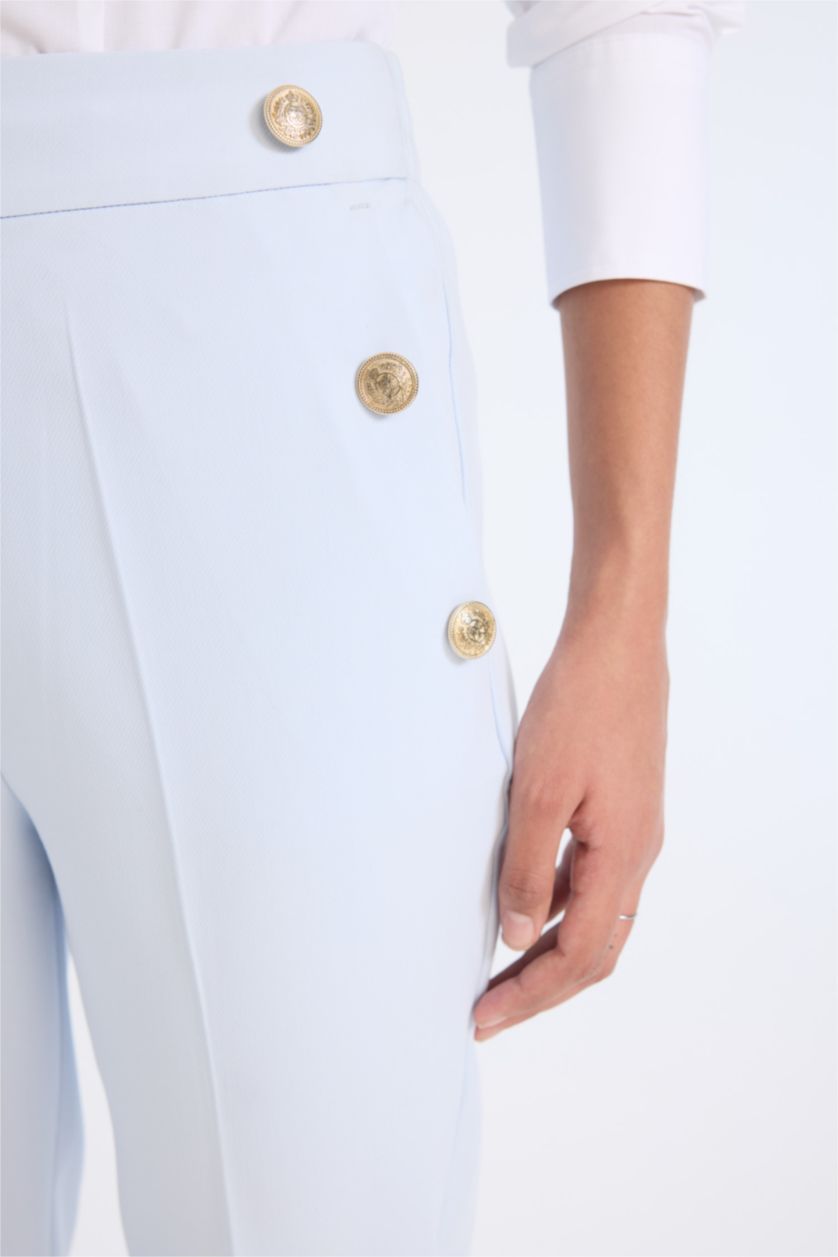 Әйелдерге Көк каррот пішімді тұрақты етек Шалбар