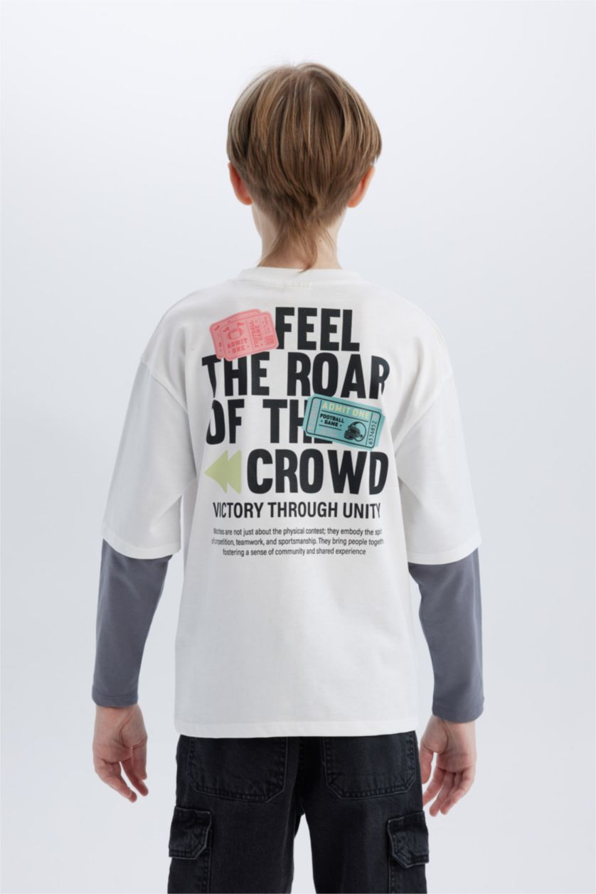 أولاد بيج فاتح تيشيرت ردن طويل اوفر سايز بياخة مستديرة