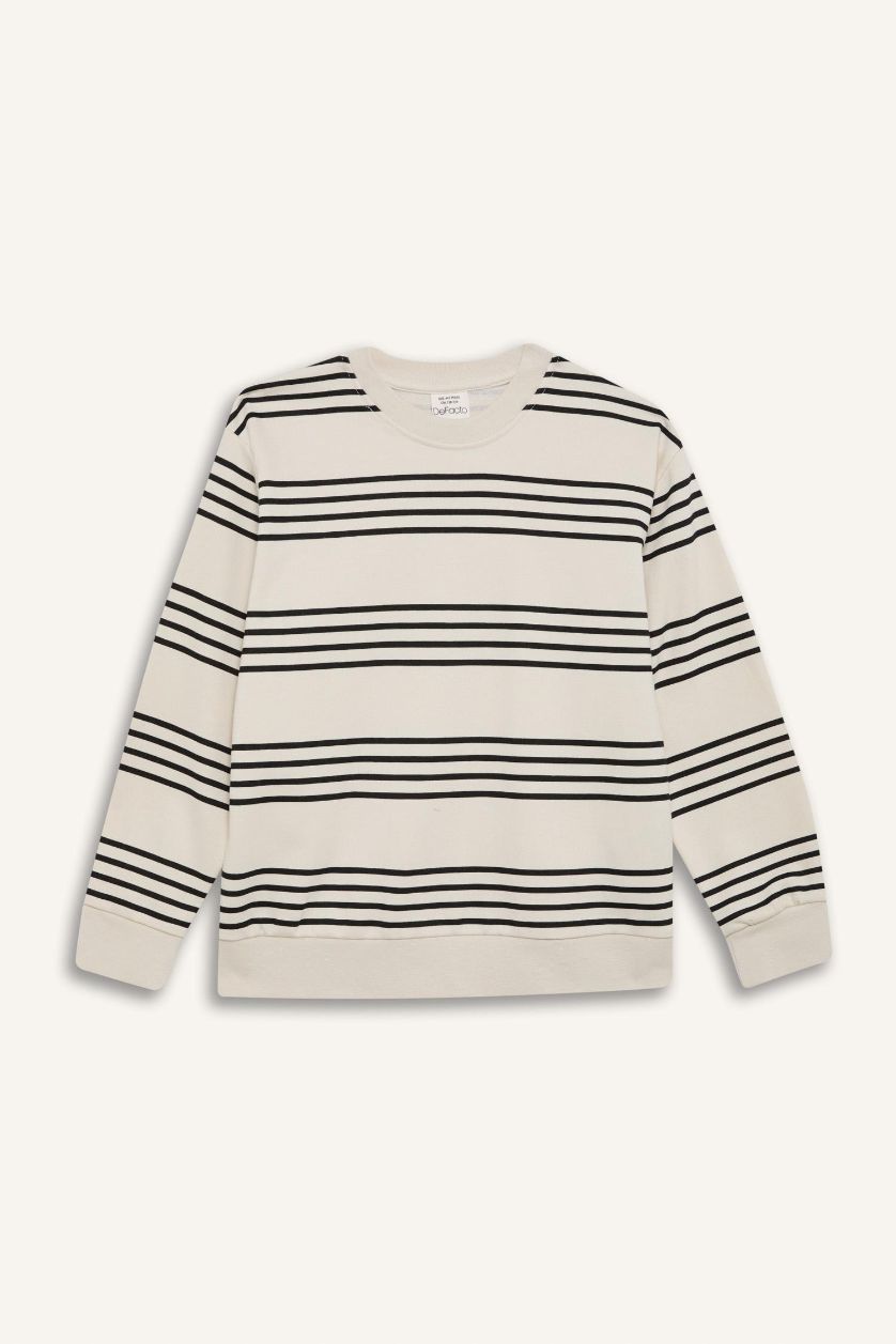 BOYS & TEENS Stone Boy Crew Neck Striped Sweatshirt