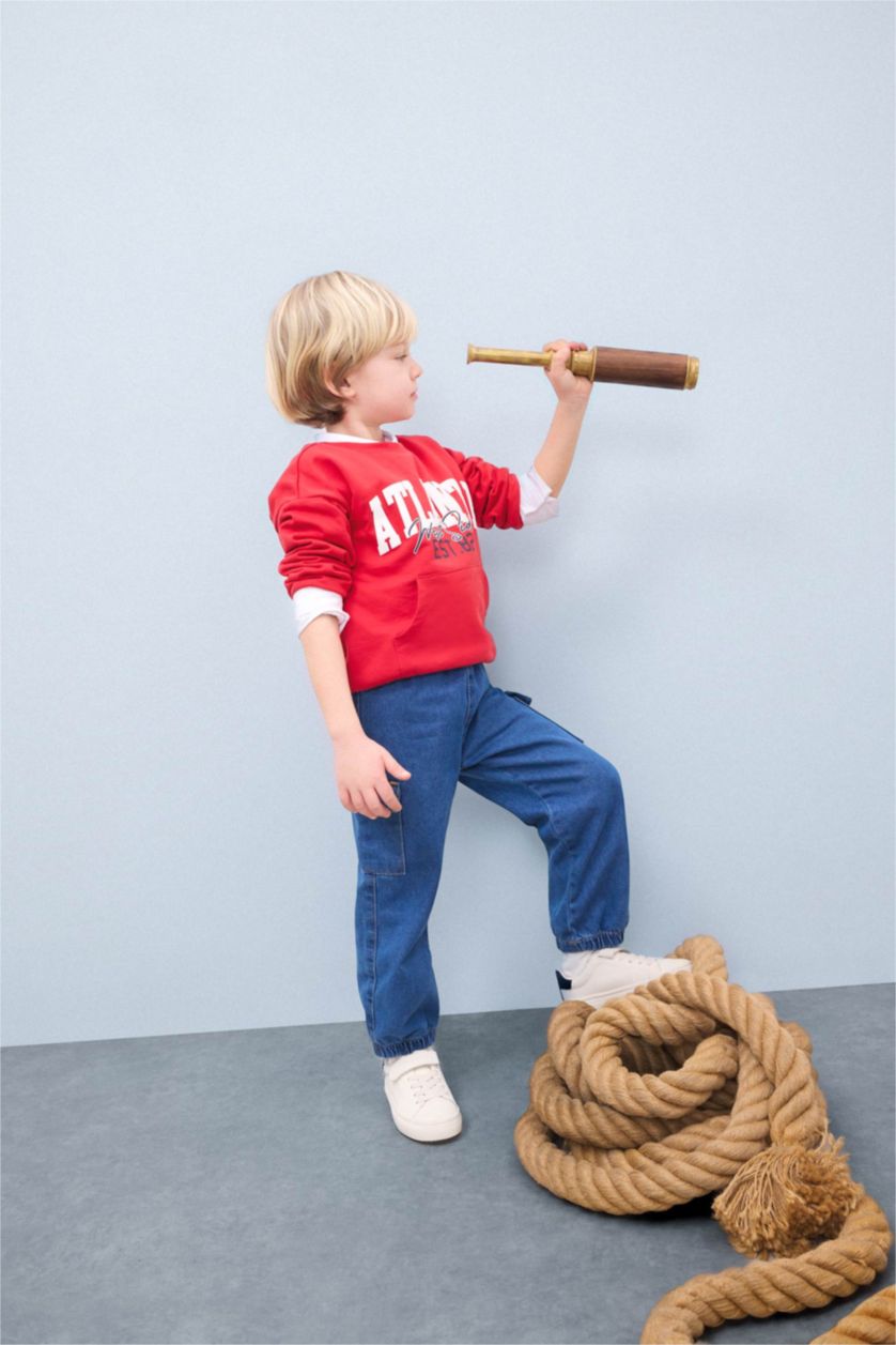 BÉBÉ GARÇON Rouge Sweatshirt imprimé à col rond pour garçon