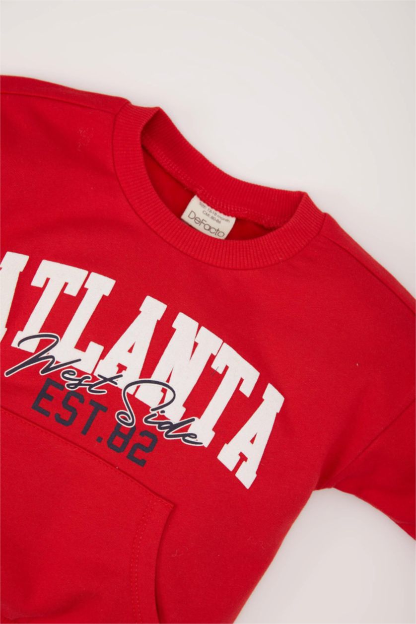 BÉBÉ GARÇON Rouge Sweatshirt imprimé à col rond pour garçon