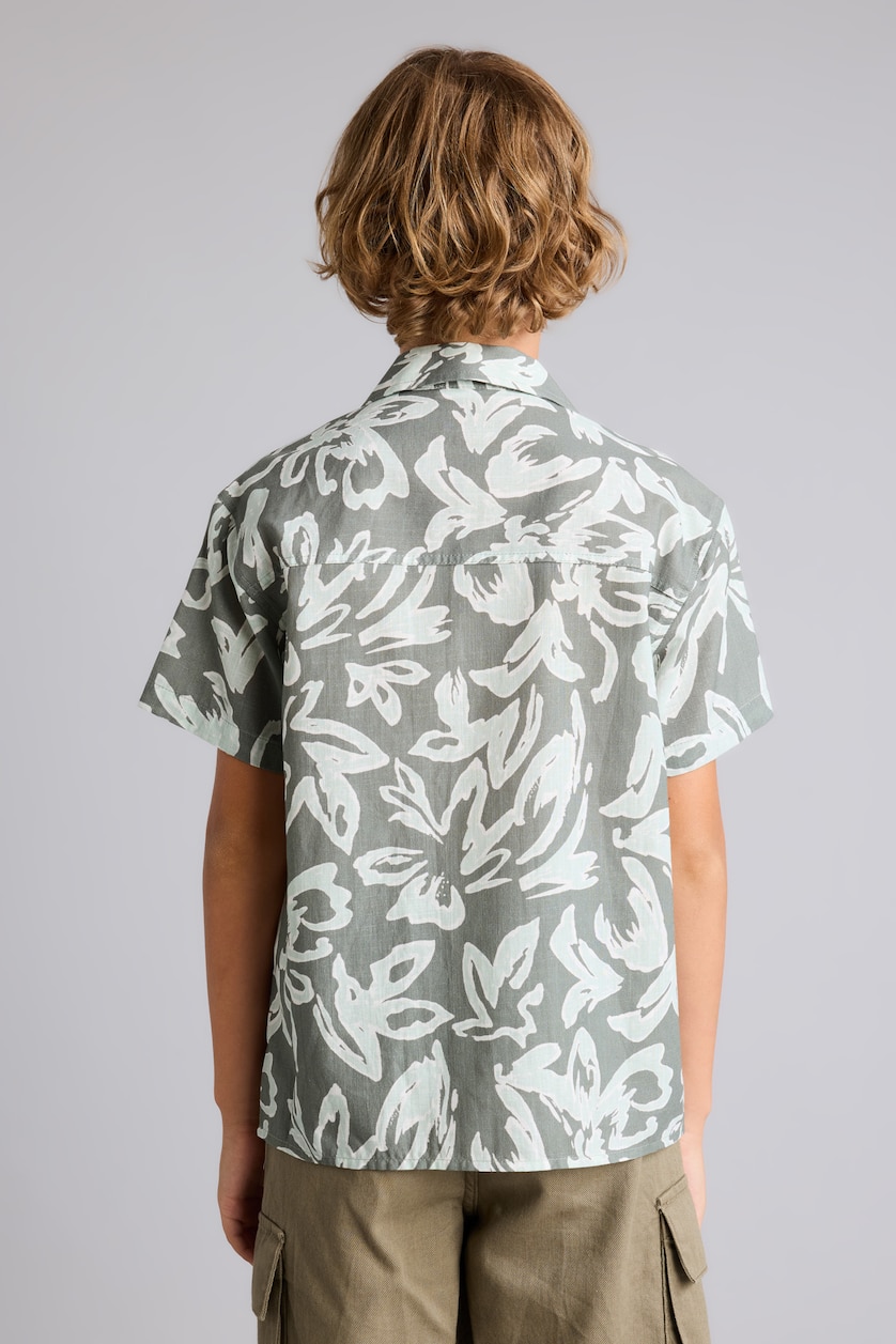 Boys & Teens Light Khaki Boy Oversize Polo Neck Short-Sleeve Shirt