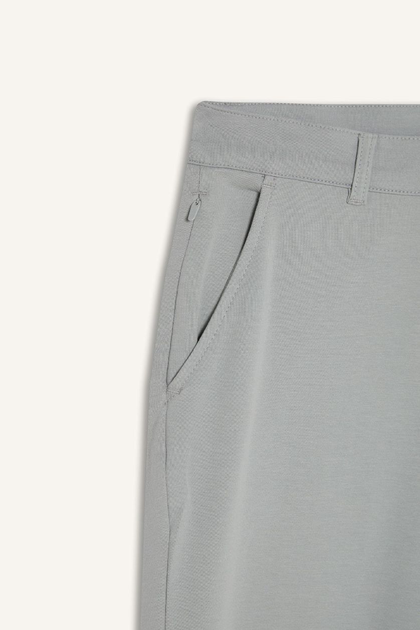 Erkek Açık Gri Slim Fit Dar Kesim Esnek Multifonksiyonel Çift Cepli Standart Paça Sporcu Jogger