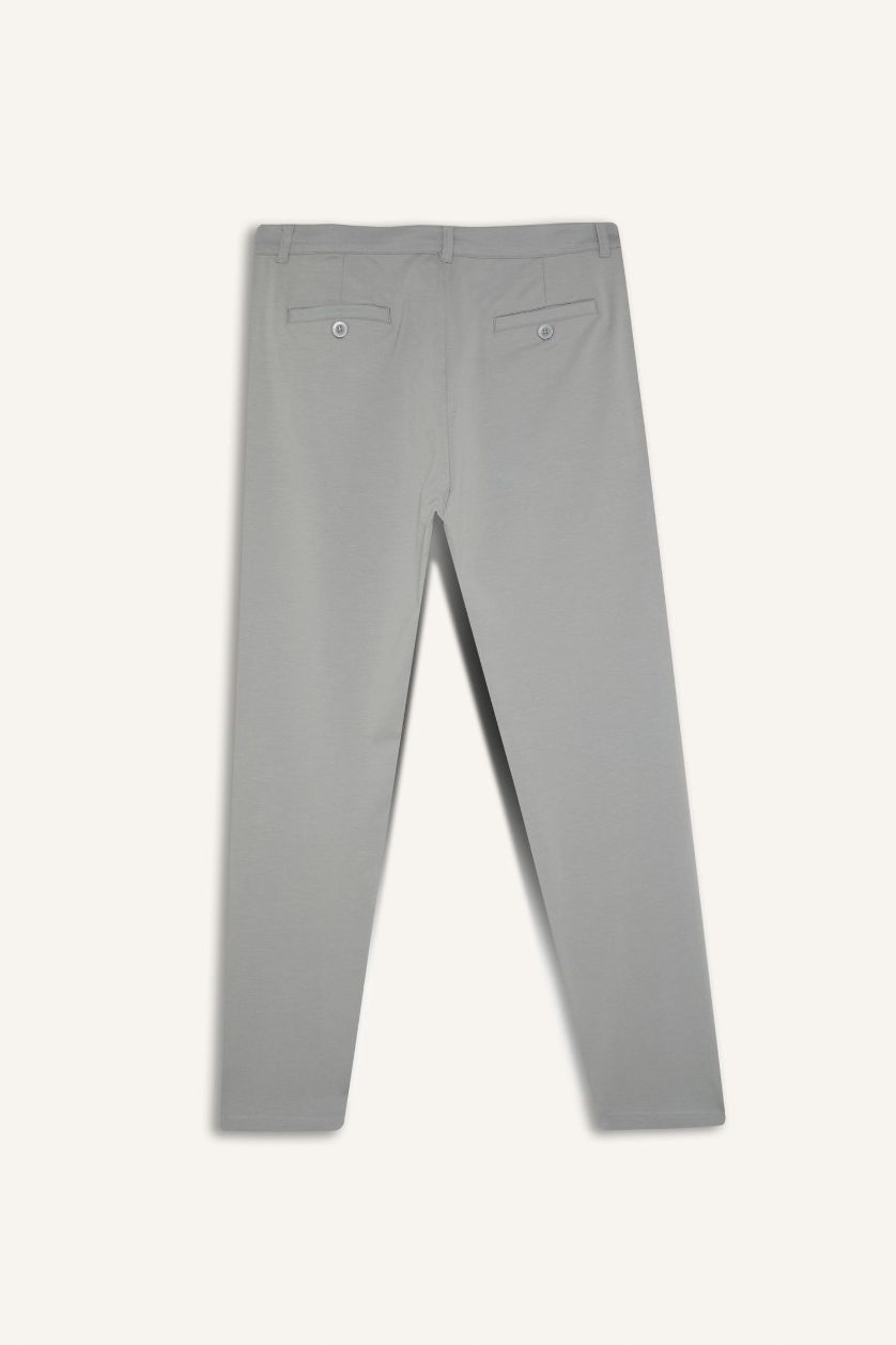 Erkek Açık Gri Slim Fit Dar Kesim Esnek Multifonksiyonel Çift Cepli Standart Paça Sporcu Jogger