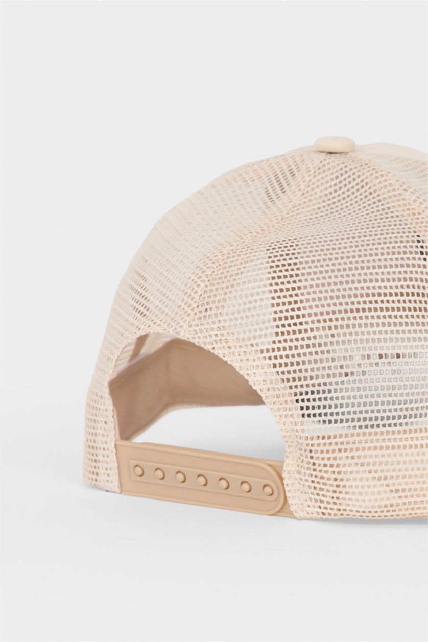 Erkek Lacivert Erkek Etiket Baskılı Dokuma Beyzbol Basketbol Şapkası