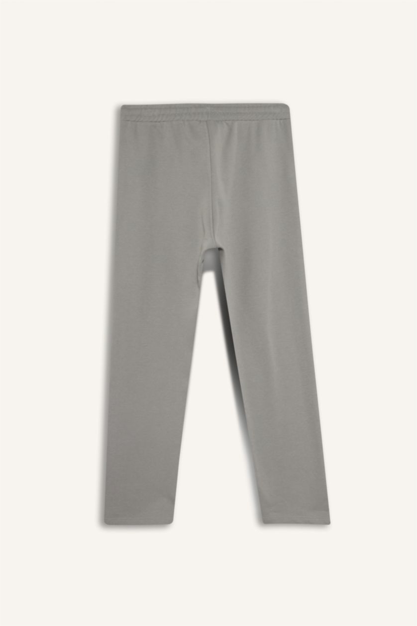 رجال رمادي Regular Fit Thick Sweatpants