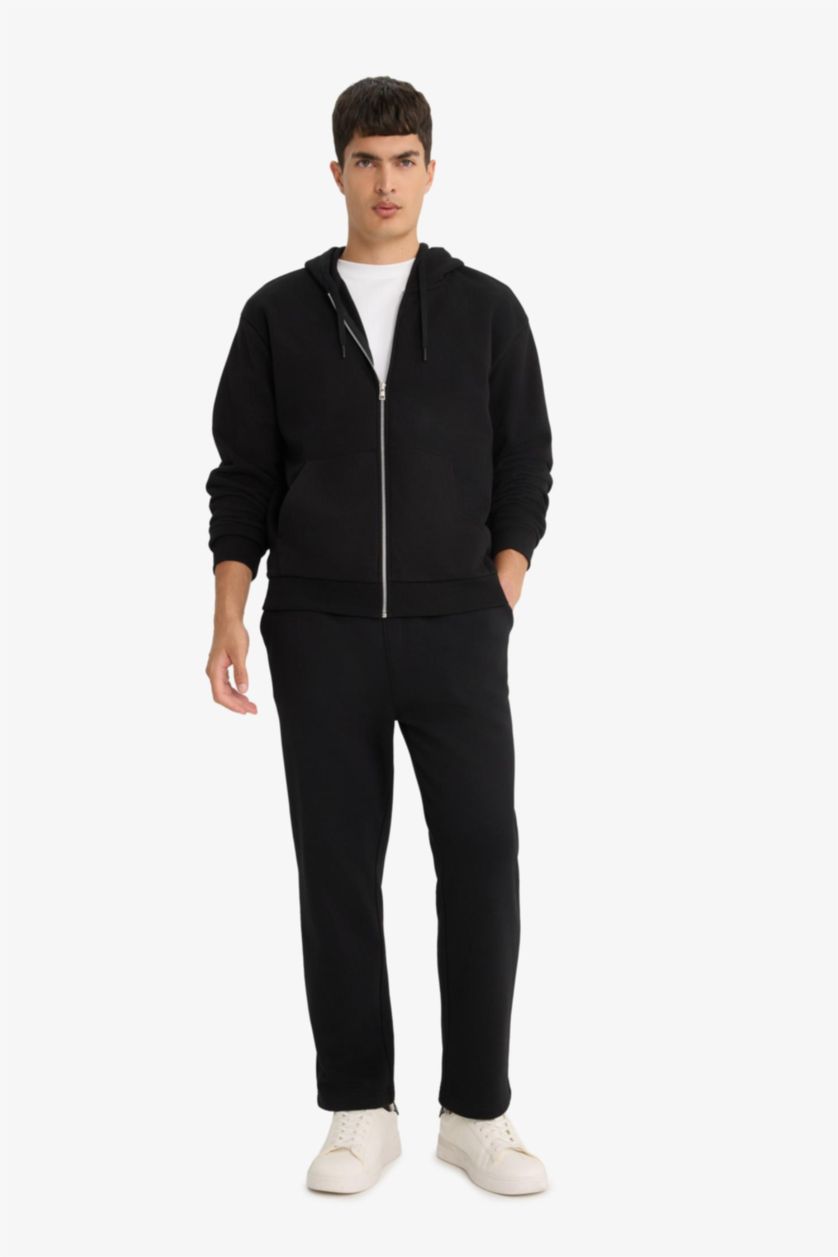 MAN Black Regular Fit Trousers