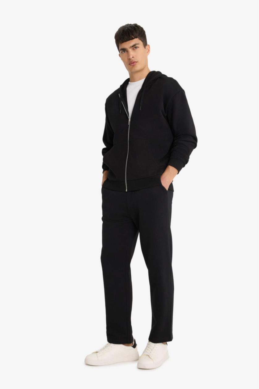 MAN Black Regular Fit Trousers