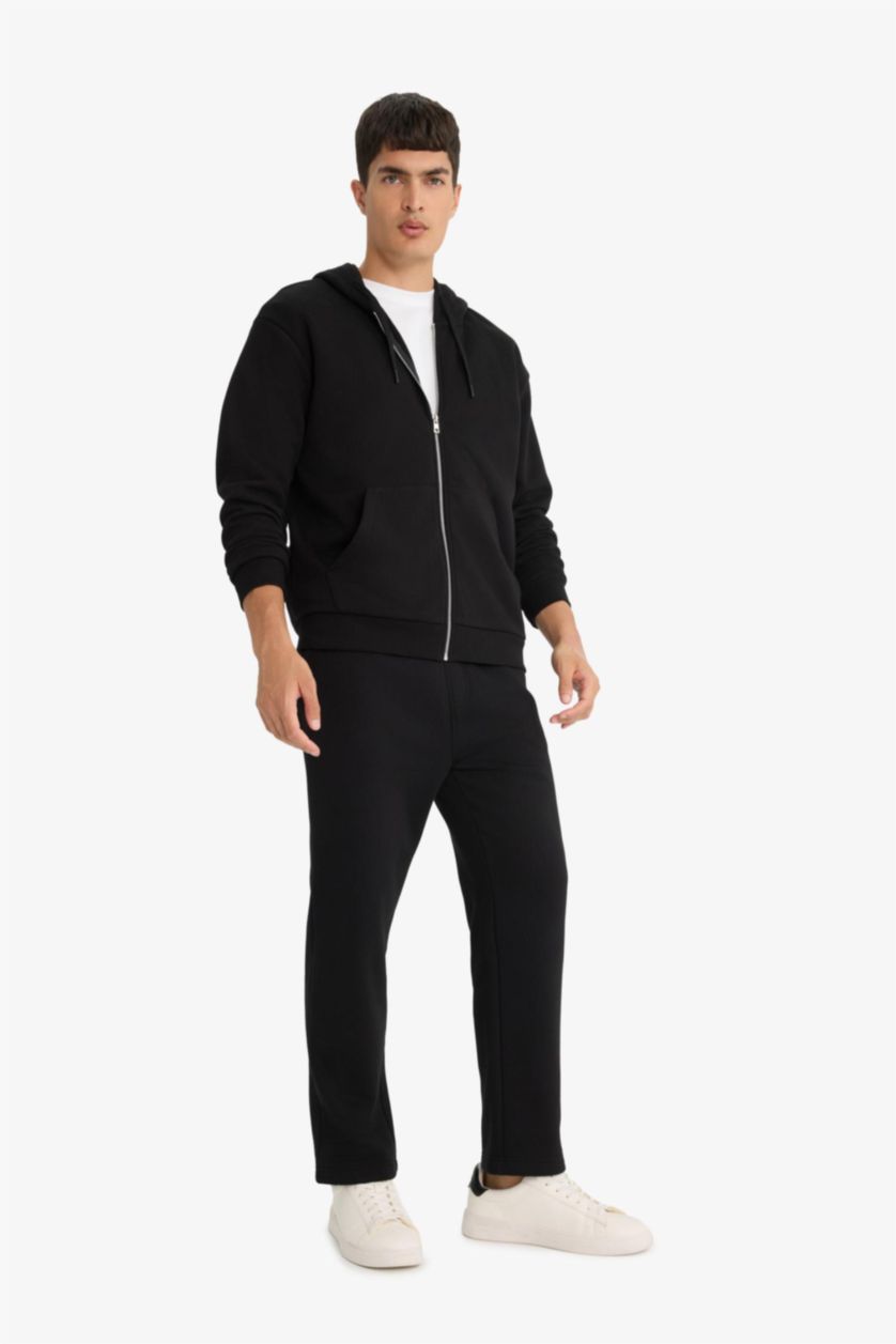 MAN Black Regular Fit Trousers