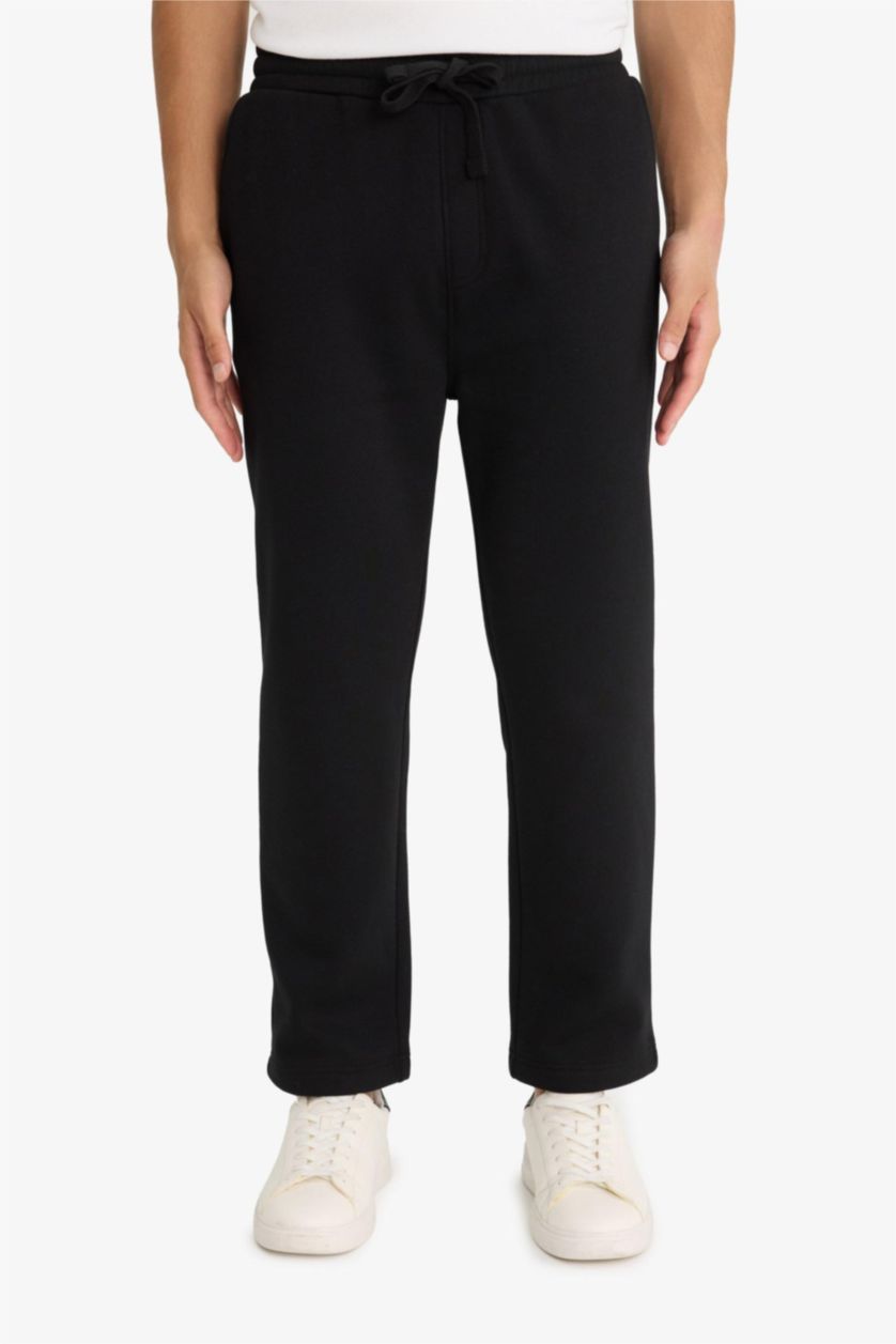 MAN Black Regular Fit Trousers
