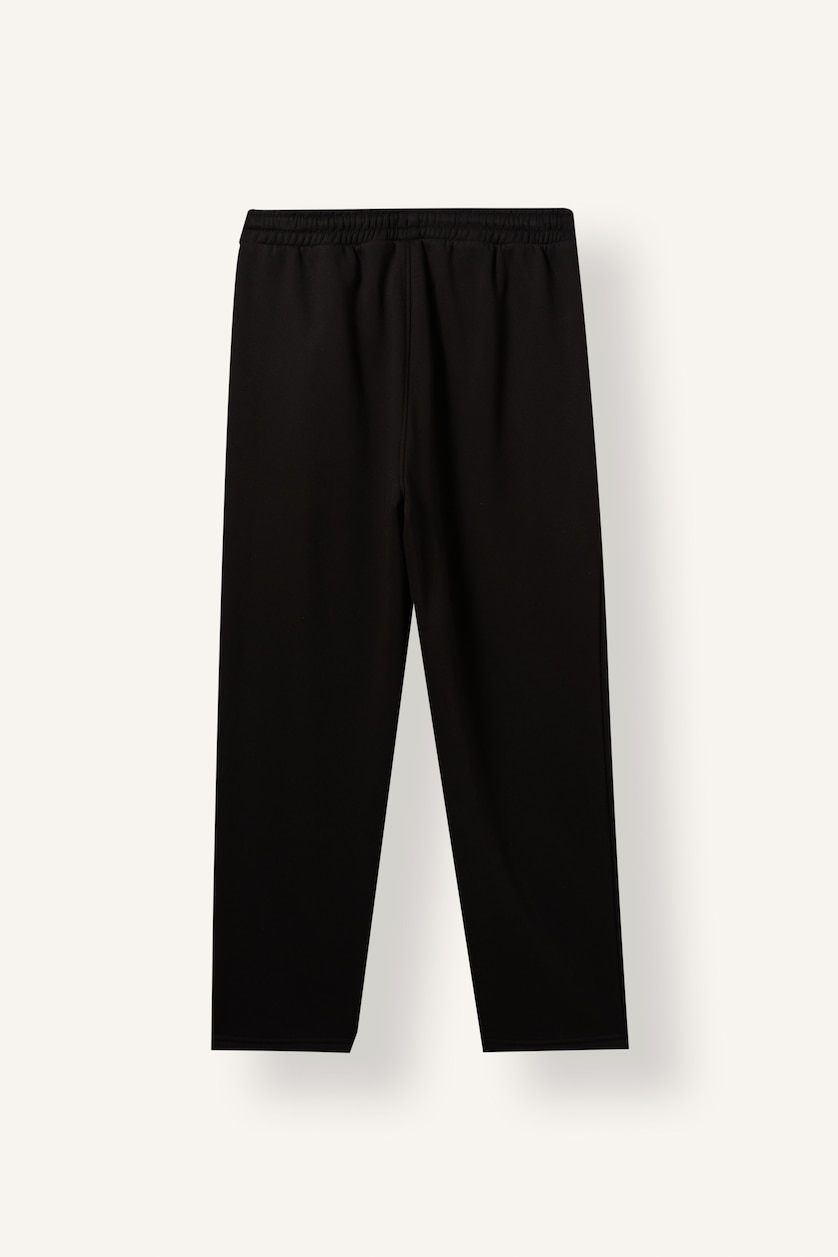 Men Black Regular Fit with Pockets Straight Leg Trousers