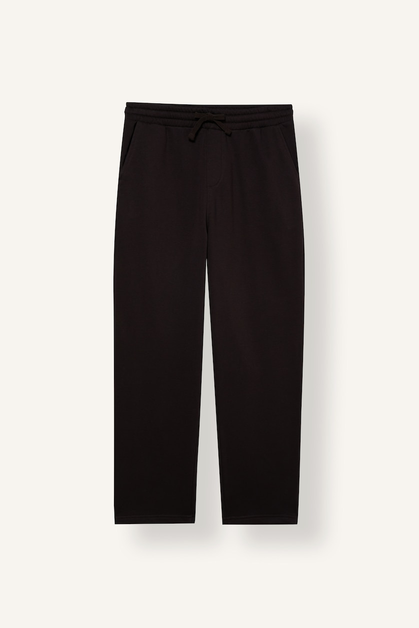 Men Brown Regular Fit Thick Pocketed Straight Leg Sweatpants
