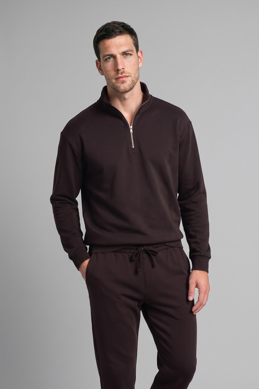 MAN Brown Regular Fit Thick Pocketed Straight Leg Sweatpants