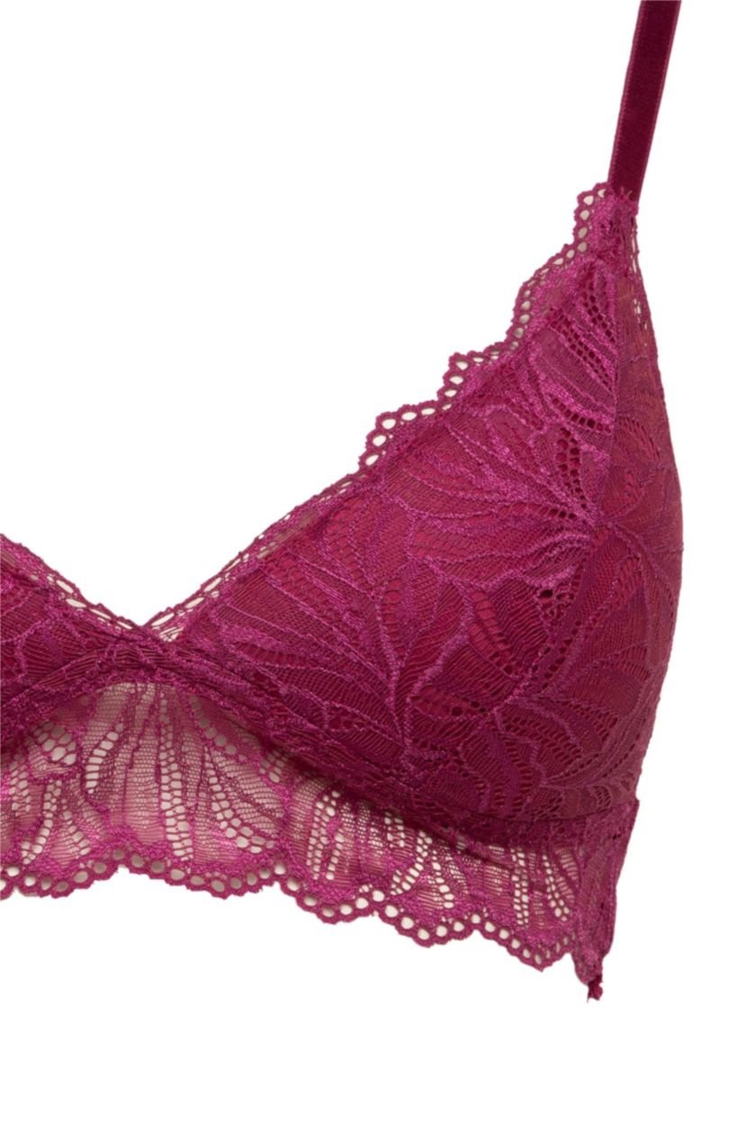 WOMAN Dark Purple Fall in Love Padded Lace Bralet