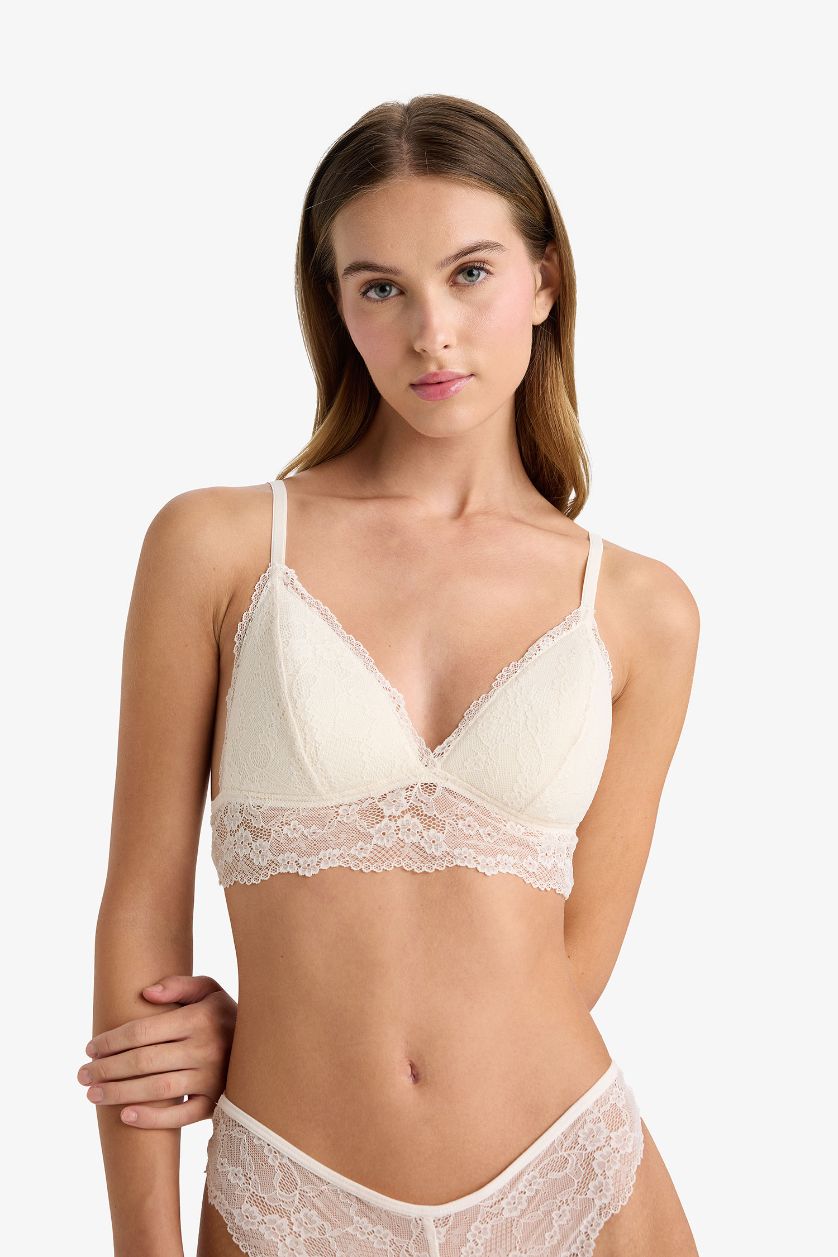 WOMAN White Fall in Love Full Lace Bra