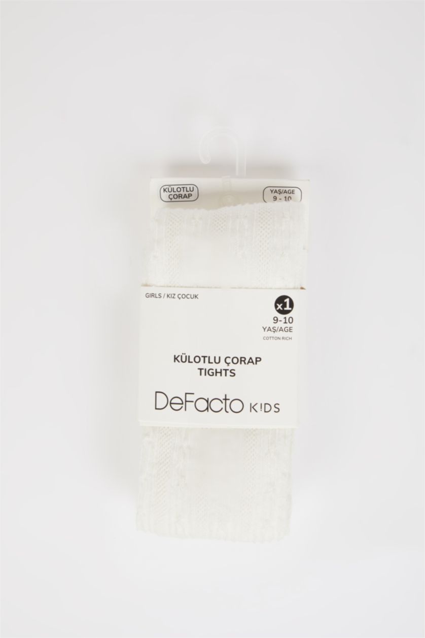 بنات أبيض (000) جوارب طويلة قطن