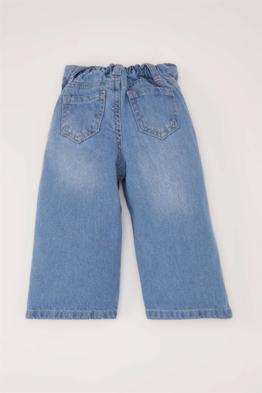 BABY GIRL Blue بنطلون وايد ليج