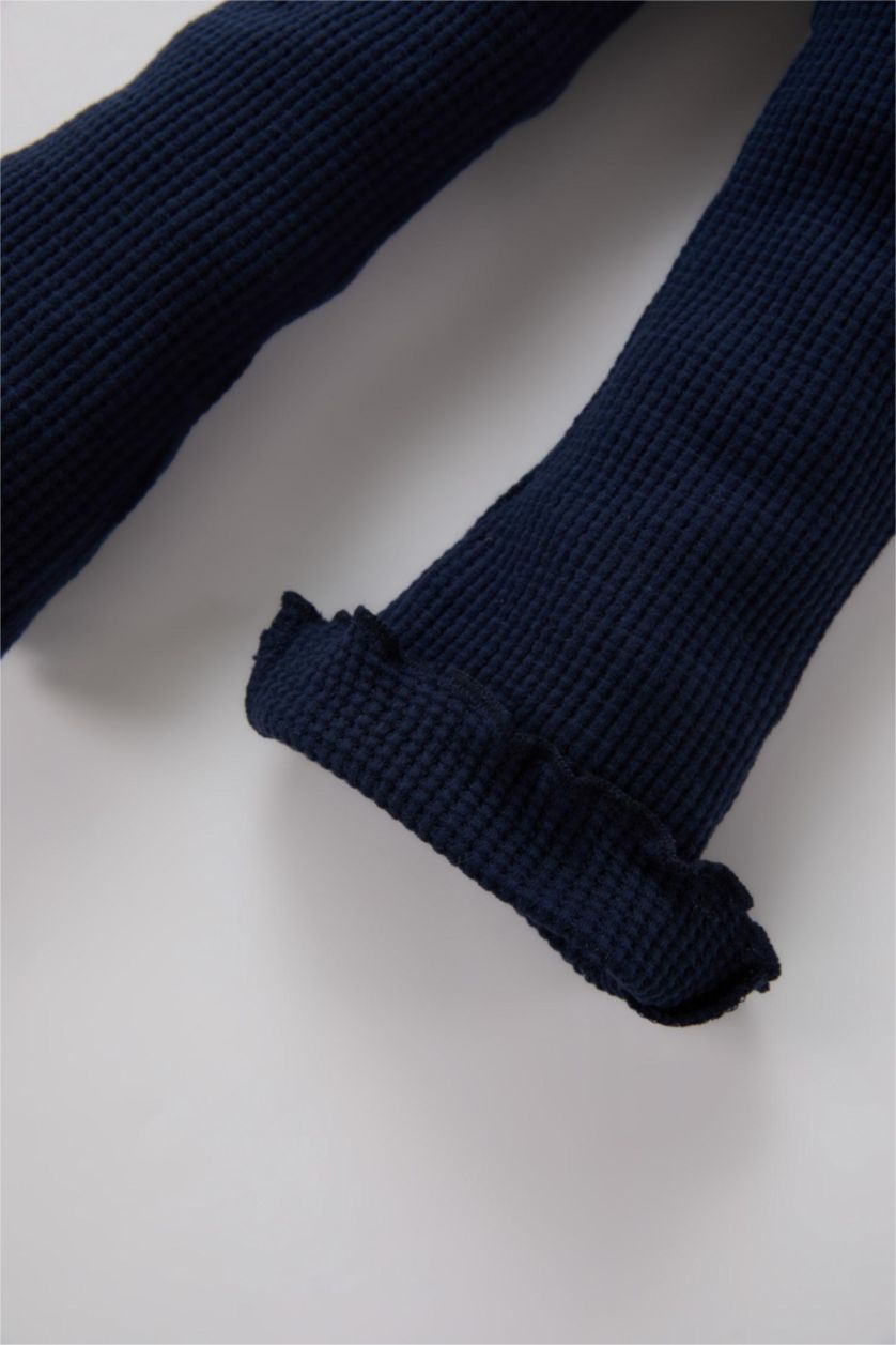 طفلة صغيرة كحلي ليجن بيبي بناتي برجل واسع وافل