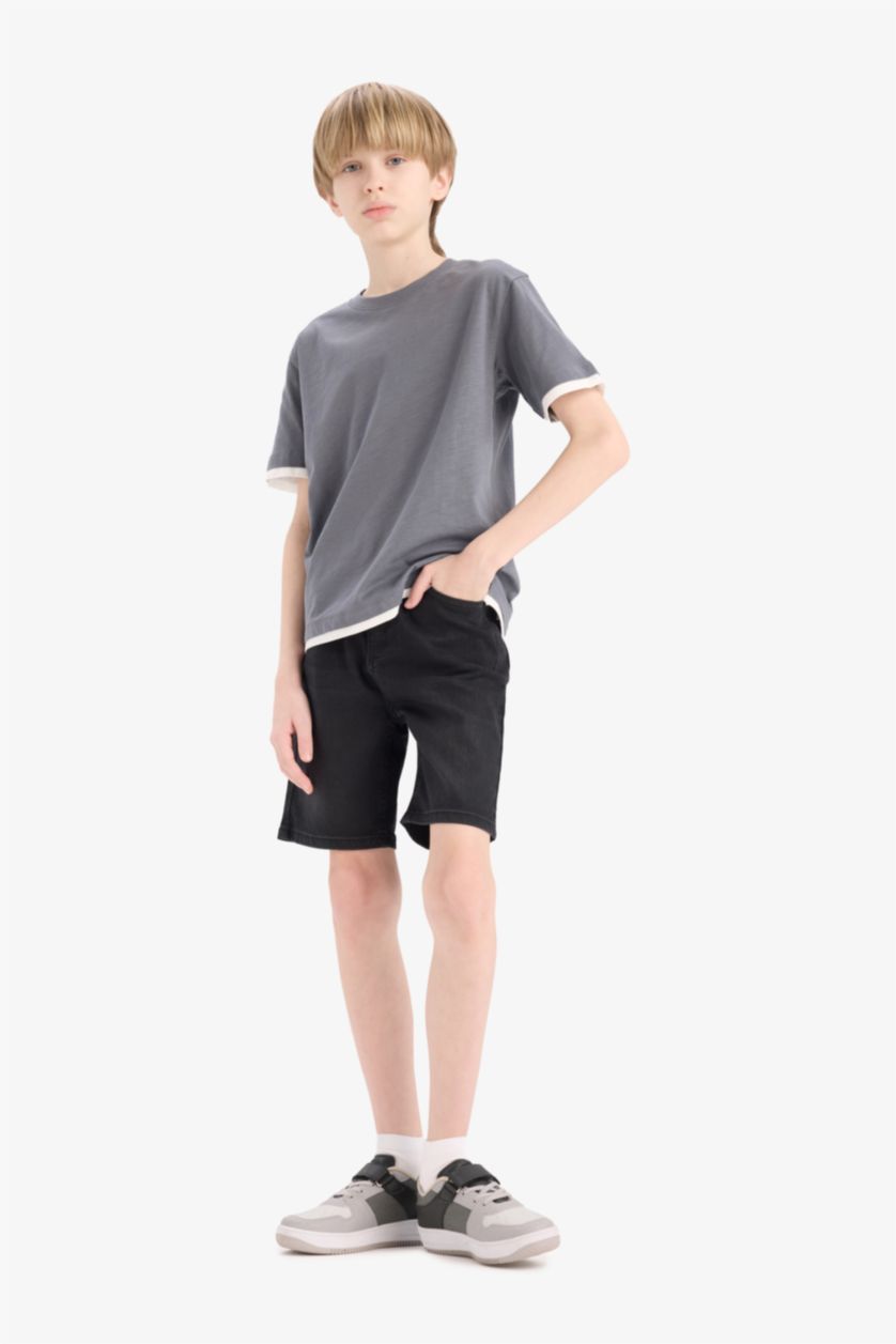 BOYS & TEENS Black Boy Denim Shorts