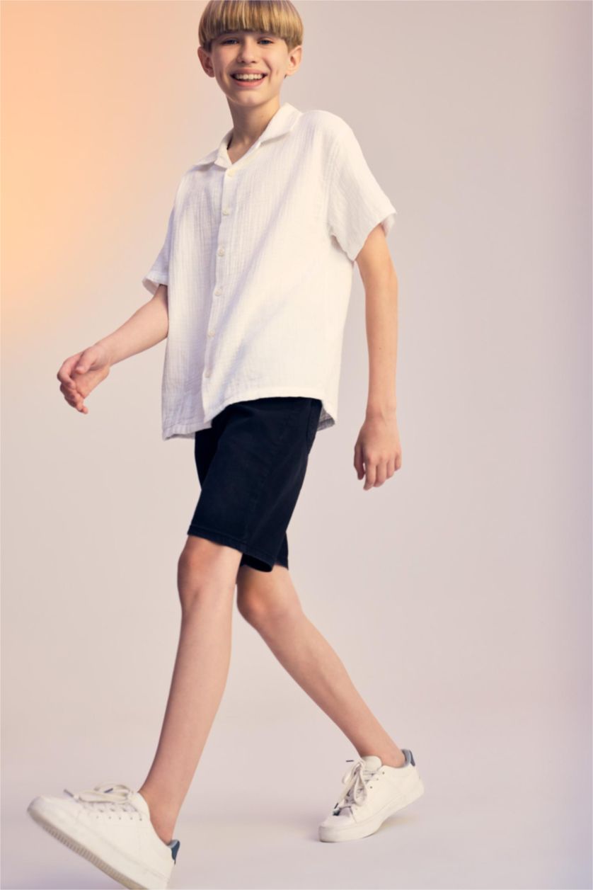 BOYS & TEENS Black Boy Denim Shorts
