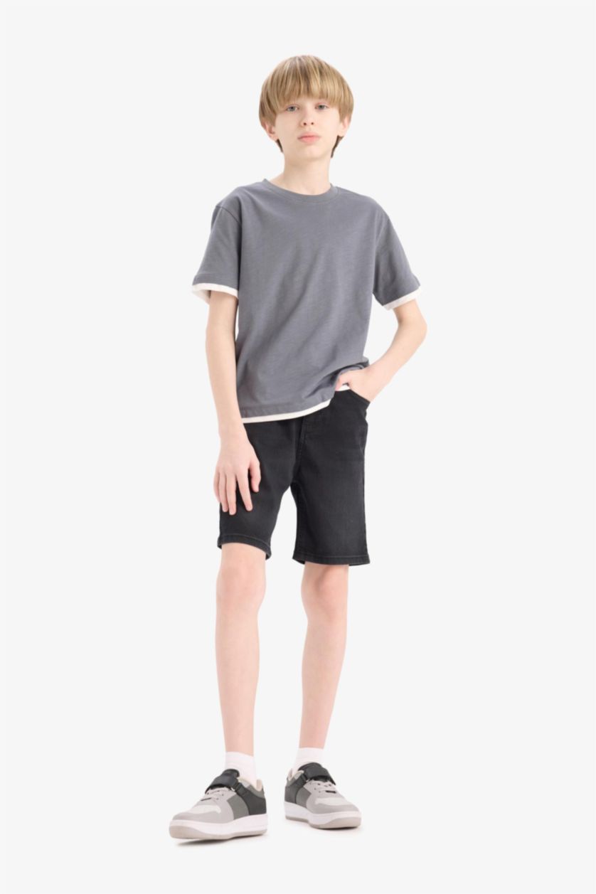 BOYS & TEENS Black Boy Denim Shorts