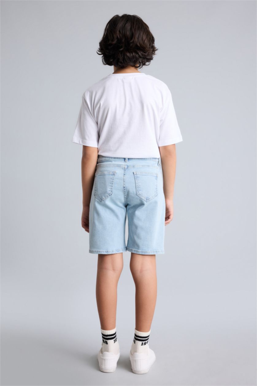 أولادي أزرق فاتح شورت اولادي جينز