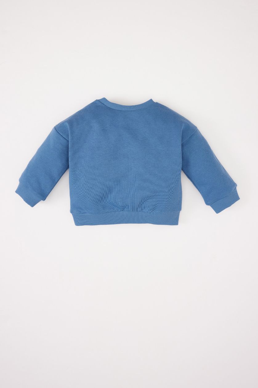 BÉBÉ GARÇON Bleu Sweatshirt imprimé à col rond pour bébé garçon