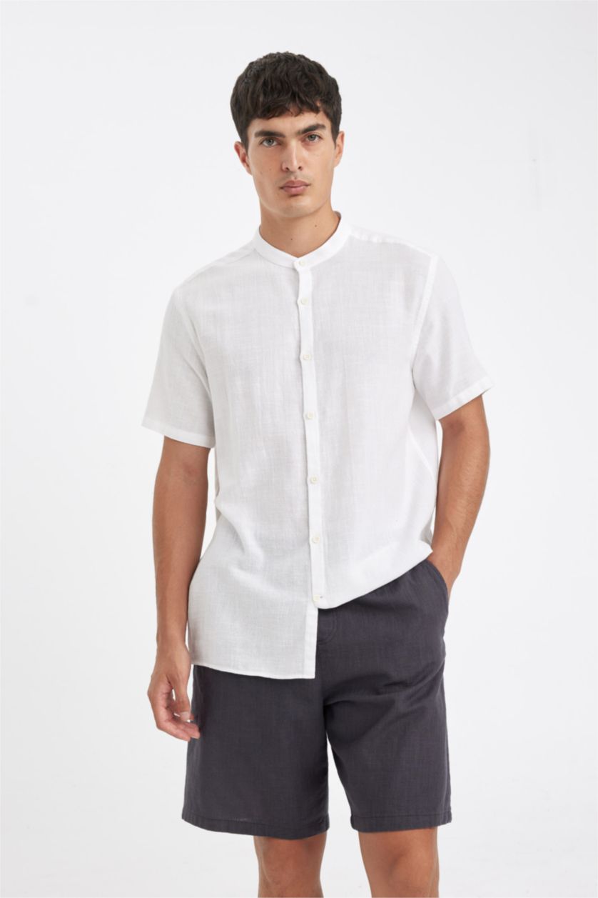 رجال أنثرا شورت برمودا قطن قصة مريحة