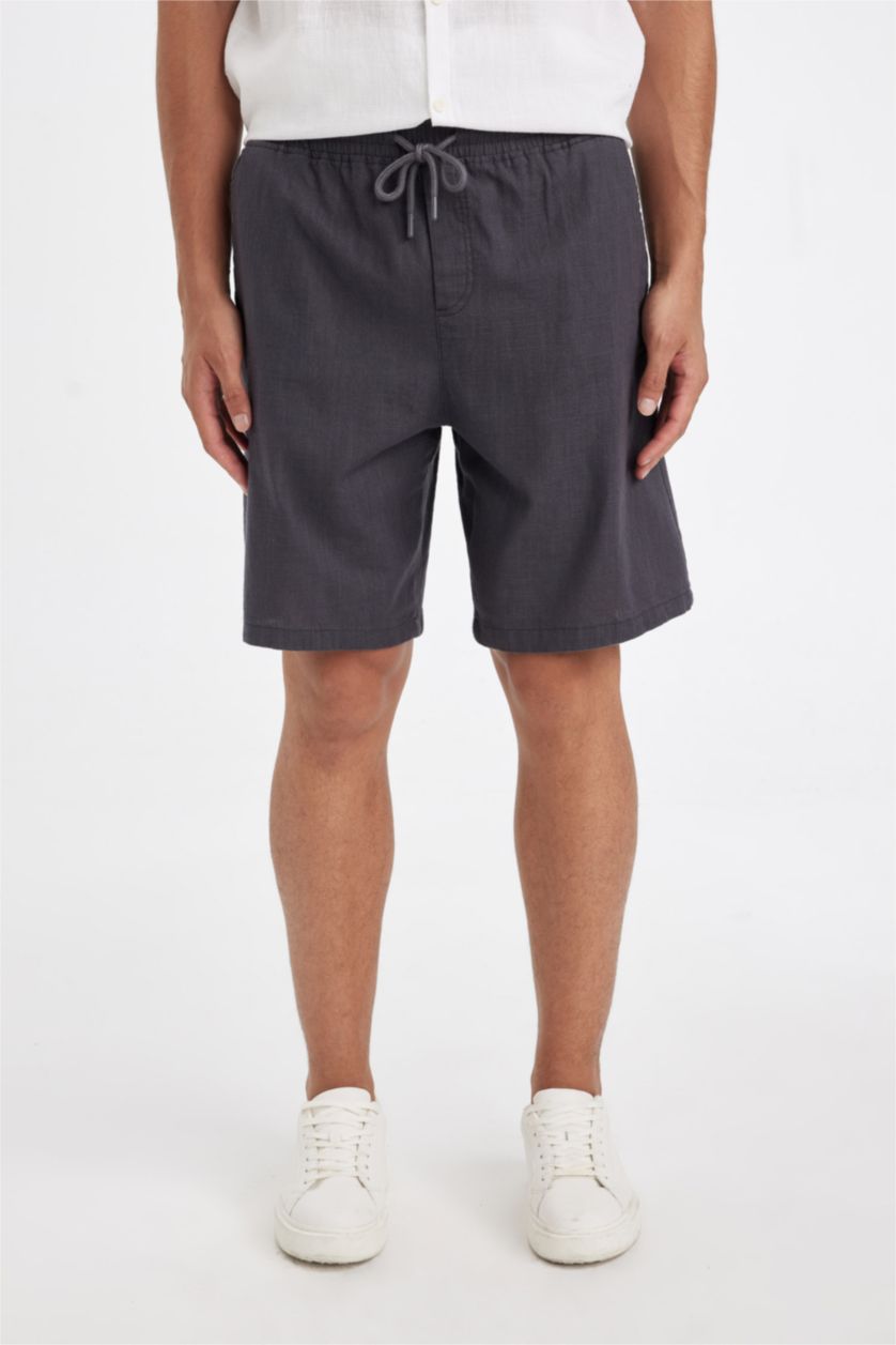 رجال أنثرا شورت برمودا قطن قصة مريحة