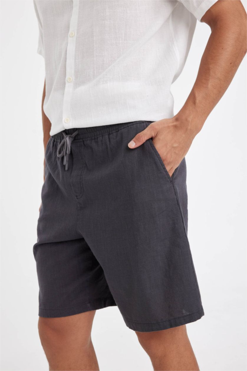 رجال أنثرا شورت برمودا قطن قصة مريحة