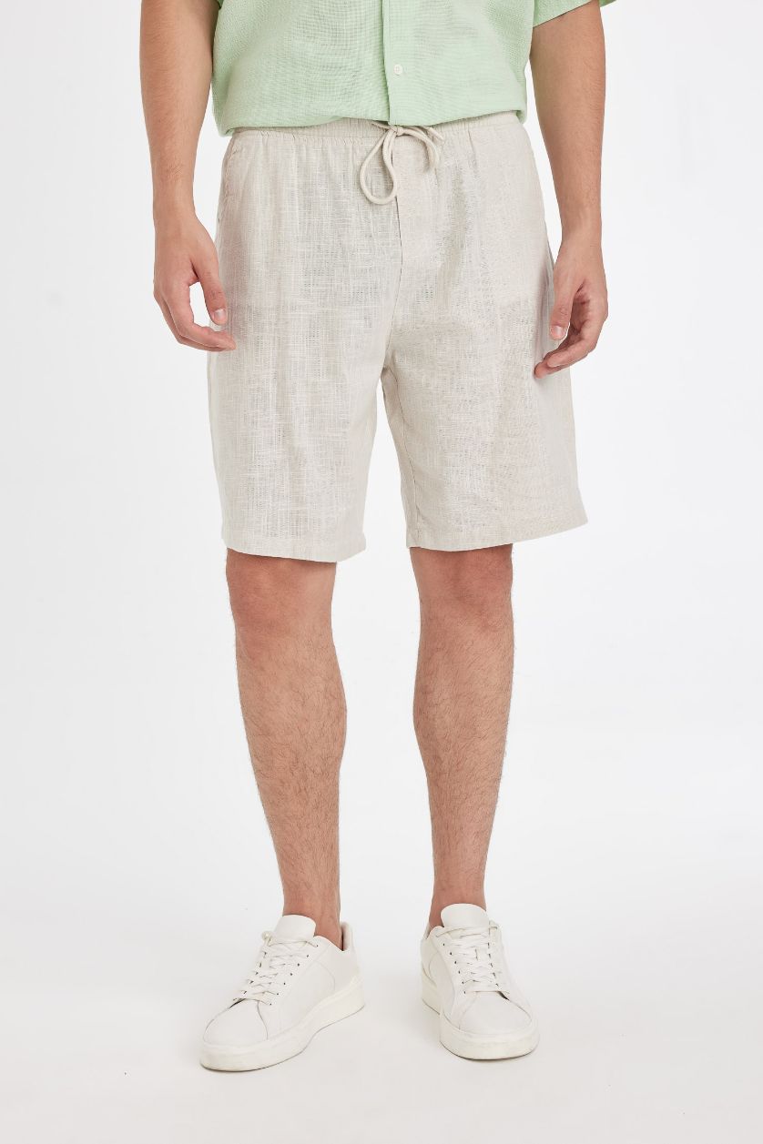 رجال بيج شورت برمودا قطن قصة مريحة